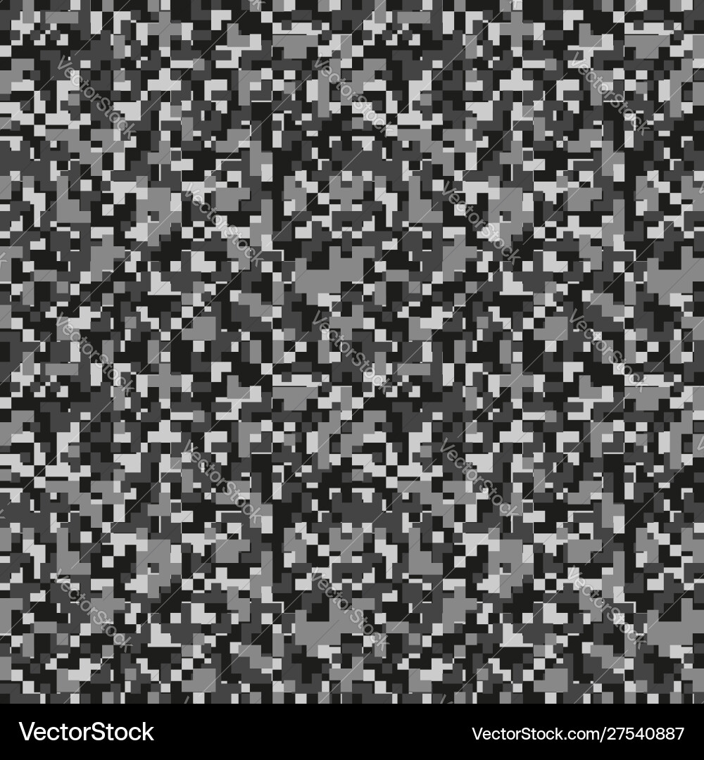 Pixel seamless pattern template grayscale Pixel seamless pattern template grayscale vector image
