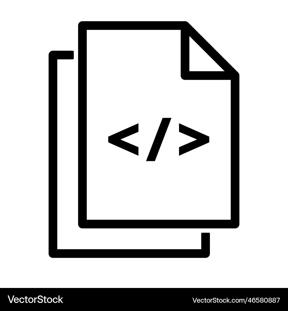 Programming Code-Datei-Symbol Programming Code-Datei-Symbol vektorbild