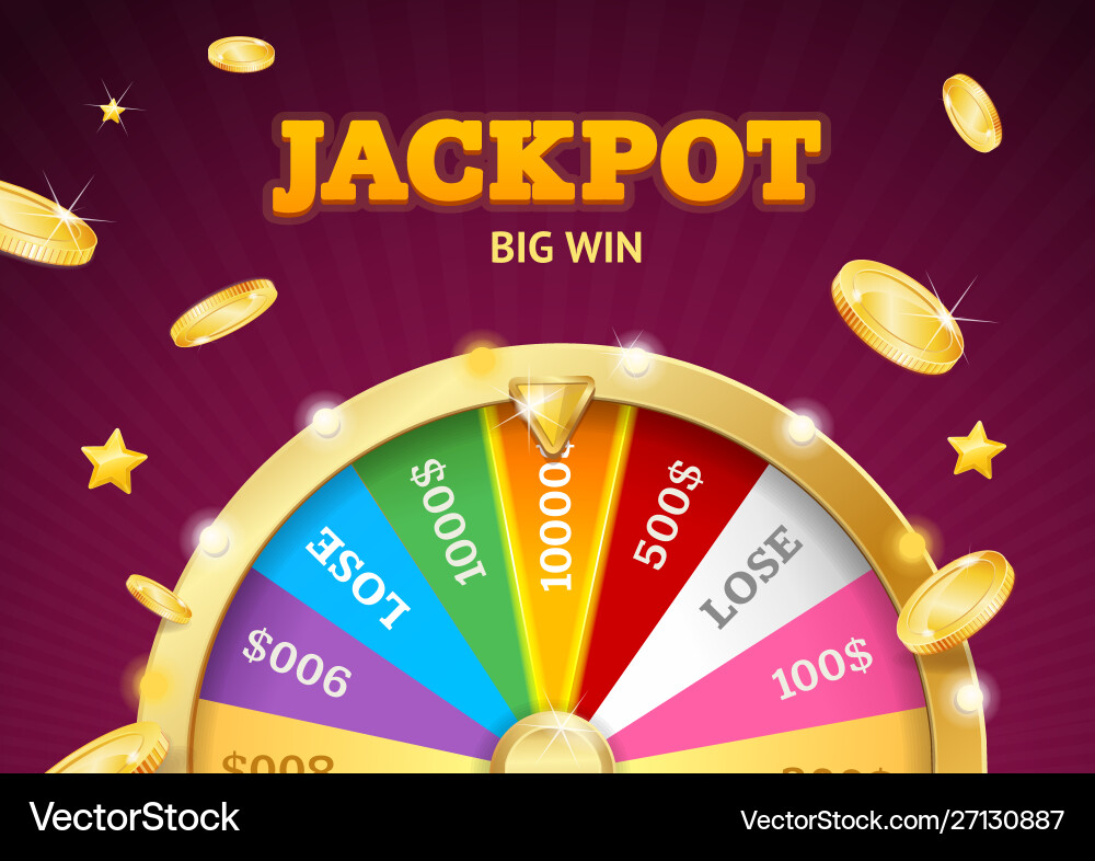 Realistic detailed 3d casino fortune wheel jackpot Realistic detailed 3d casino fortune wheel jackpot vector image