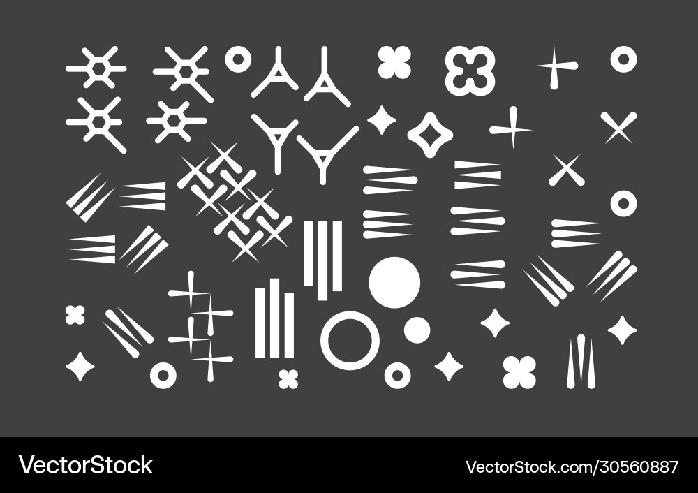 Set modern minimalistic abstract shapes design vector image