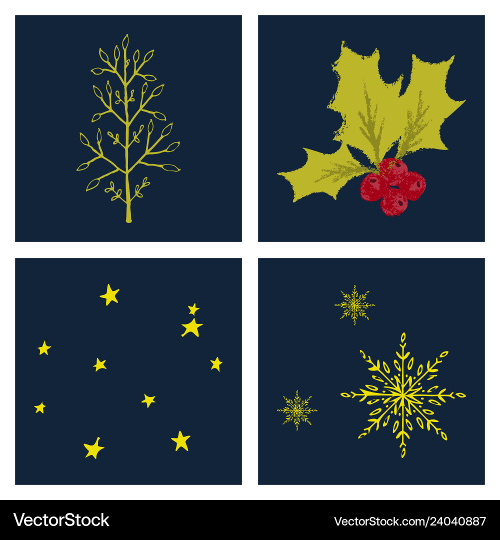 Set of snowflake icon sign design red background Vector Image