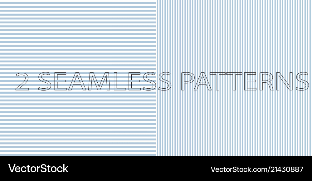 Set of two seamless patterns in blue color Set of two seamless patterns in blue color vector image