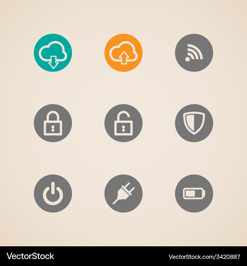 Set of web icons vector image