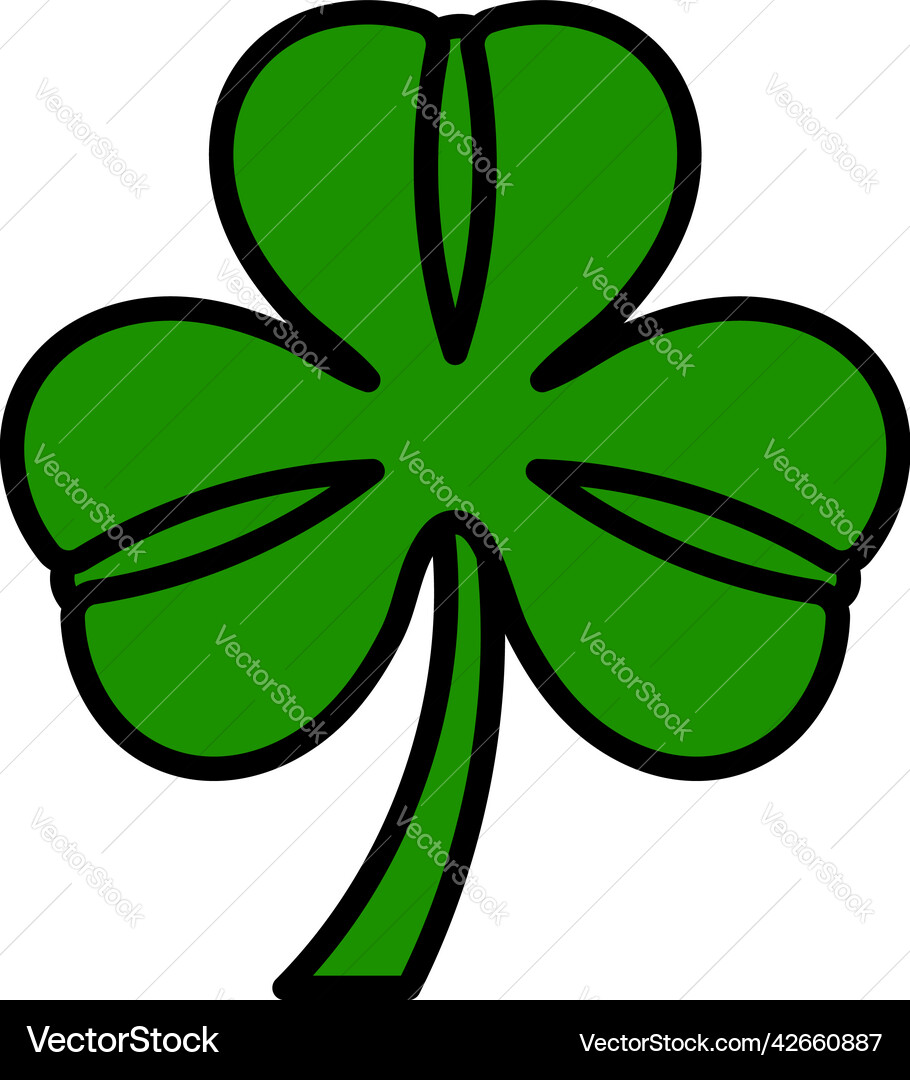 Shamrock icon vector image