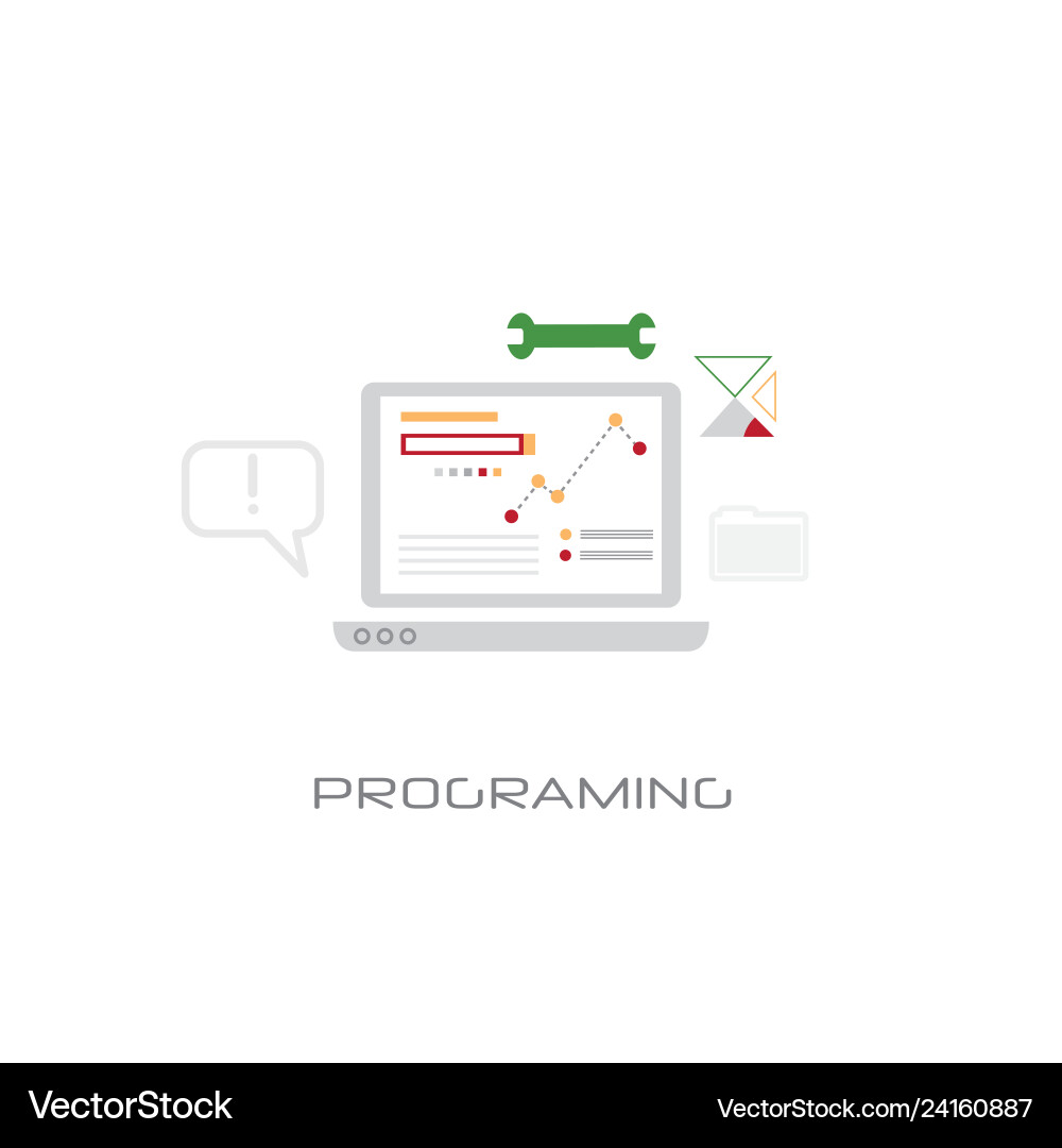 Software development computer programming concept Software development computer programming concept vector image
