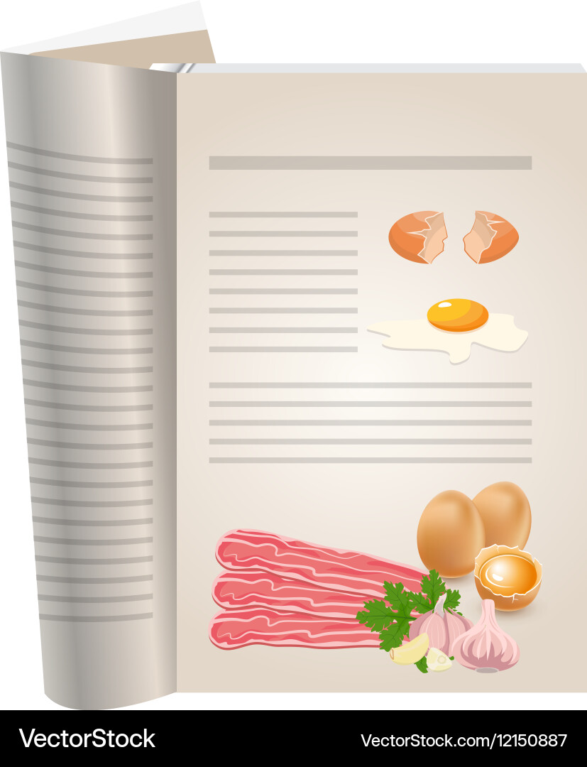 Template pages of a cookbook vector image