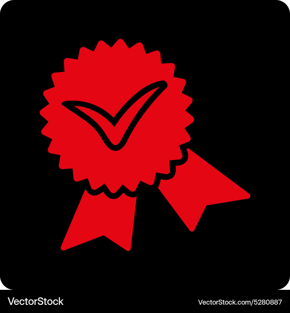 Validation seal icon from award buttons overcolor Vector Image