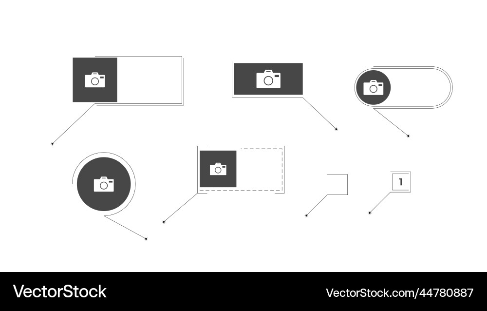 Web frame for text template footnote elements vector image
