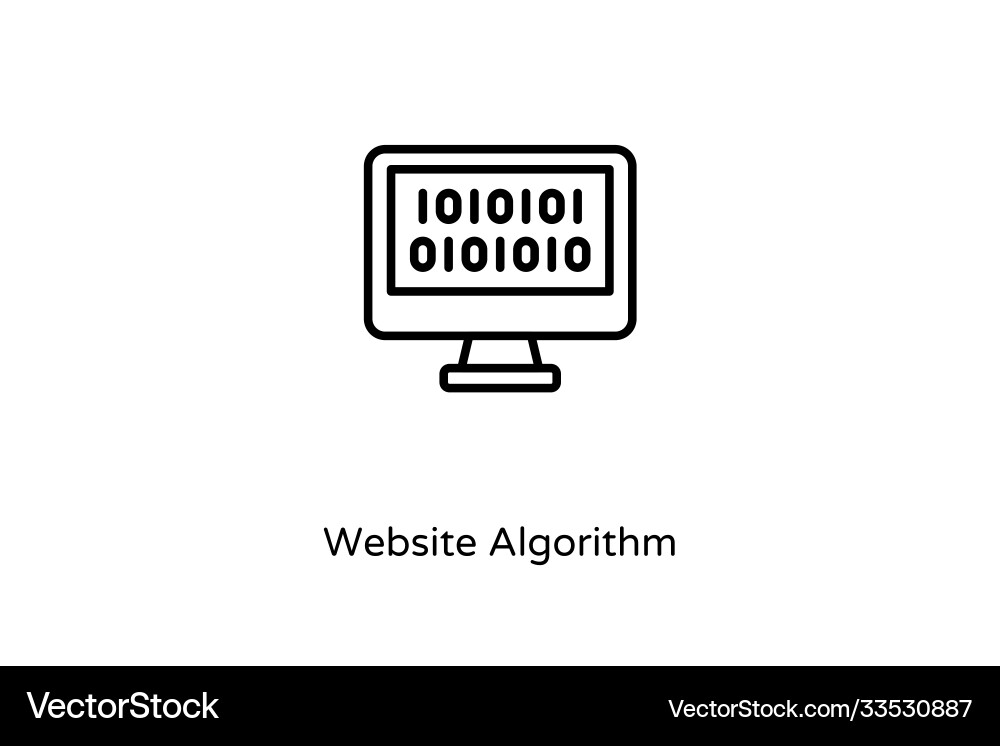 Website algorithm Website algorithm vector image