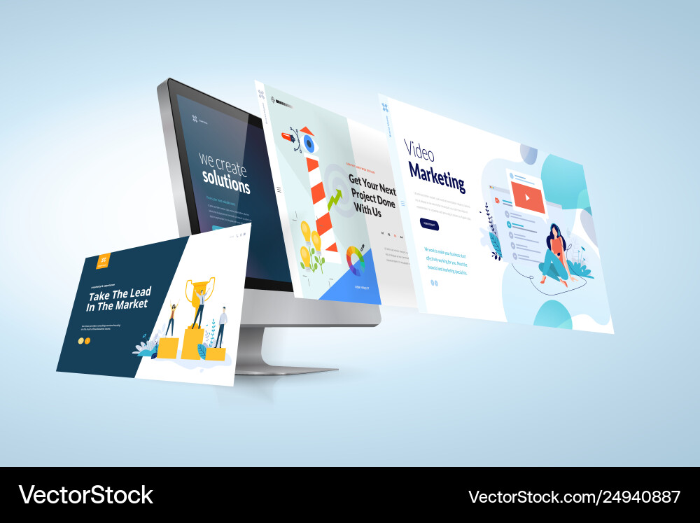 Website Development Concepts vector image