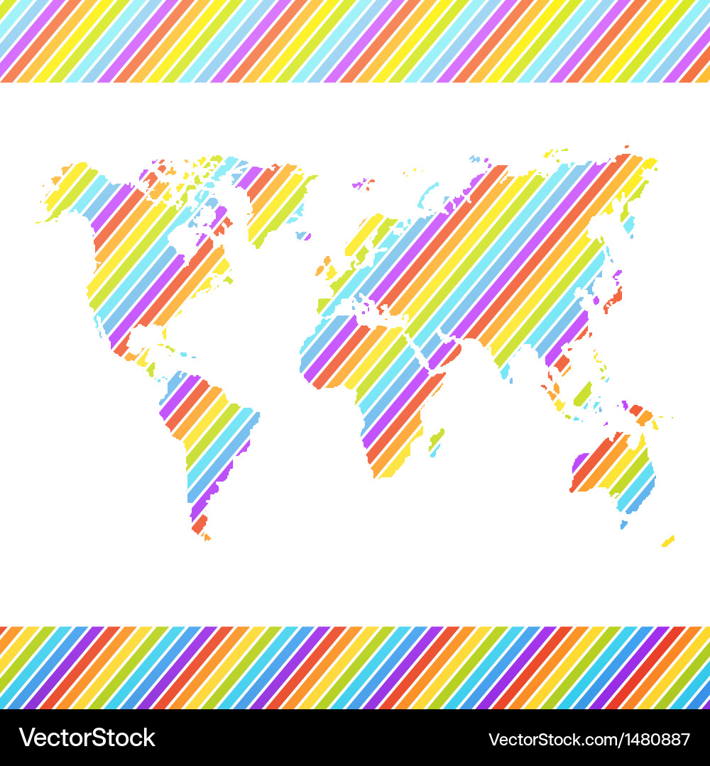 World map Royalty Free Vector Image - VectorStock