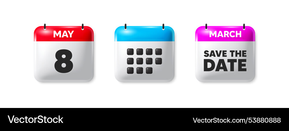 8th day of the month icon event schedule date Vector Image