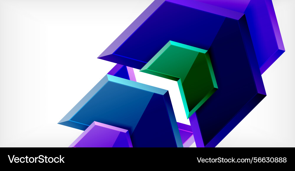 Abstract geometric shapes overlap creating Vector Image