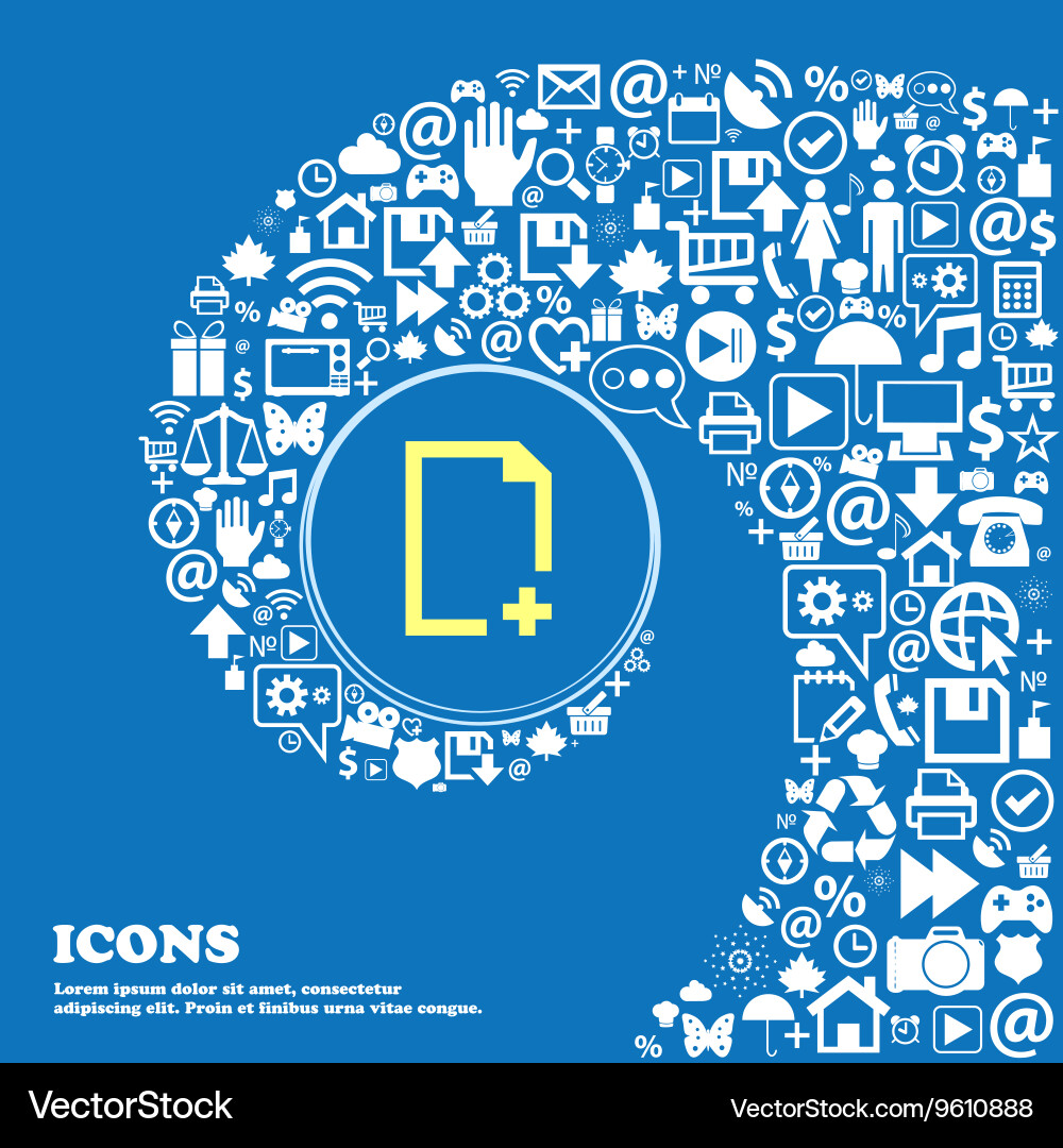 Add file icon nice set of beautiful icons twisted vector image