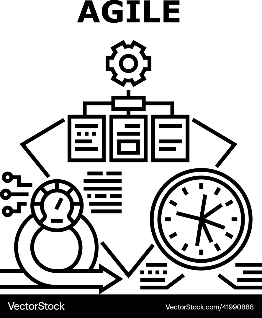 Agile development process Agile development process vector image