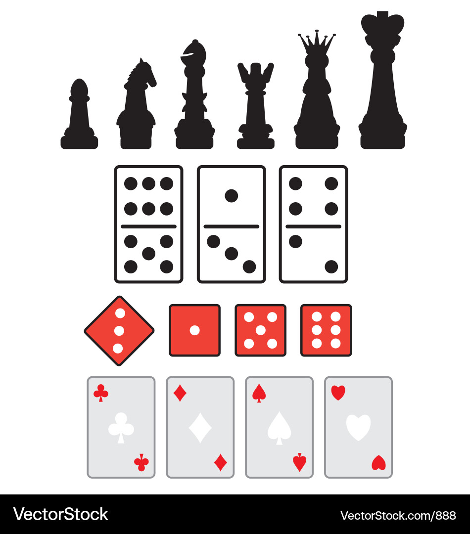 Card Game Elements vector image