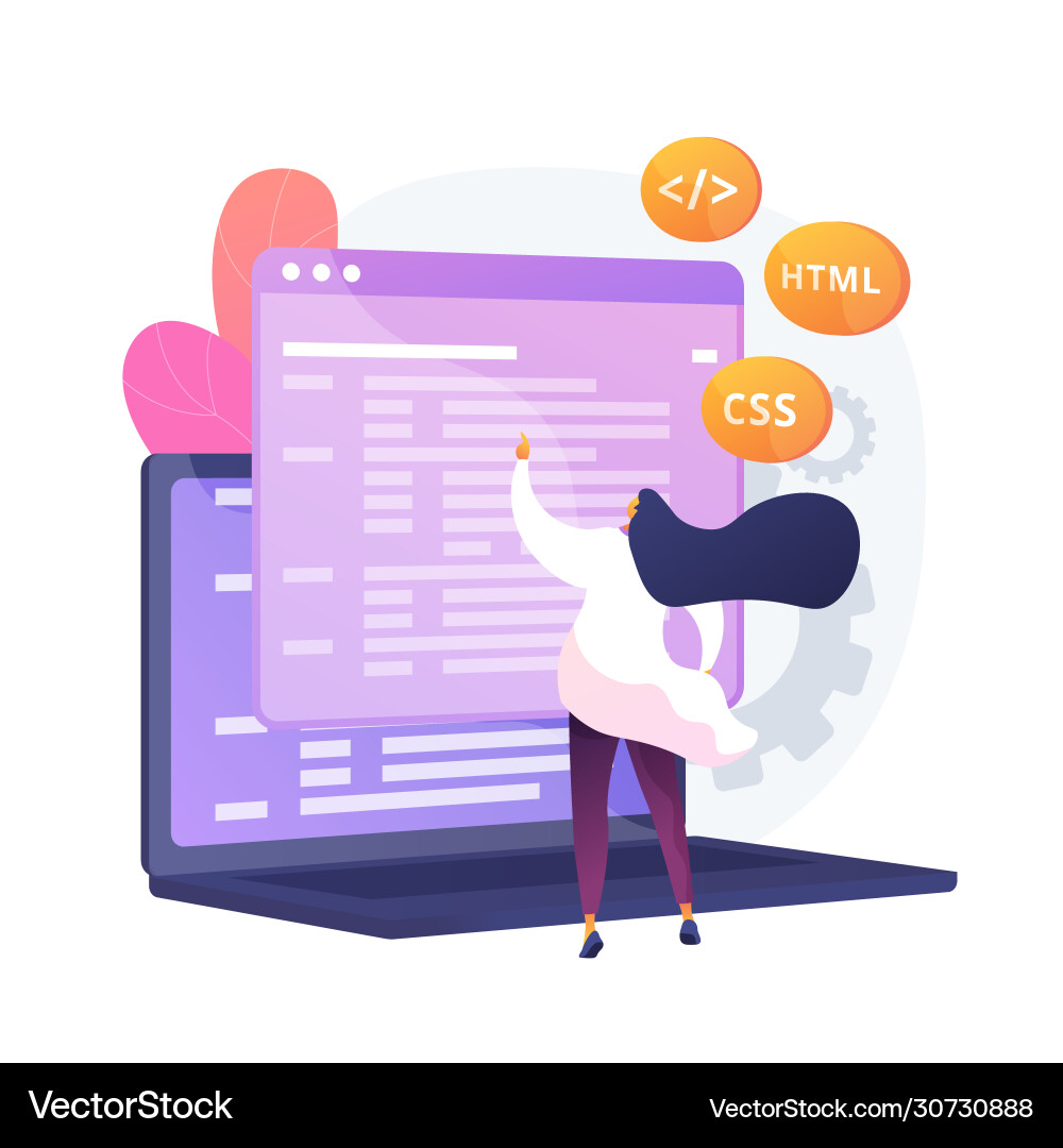Computer programmeing concept metaphor Computer programmeing concept metaphor vector image