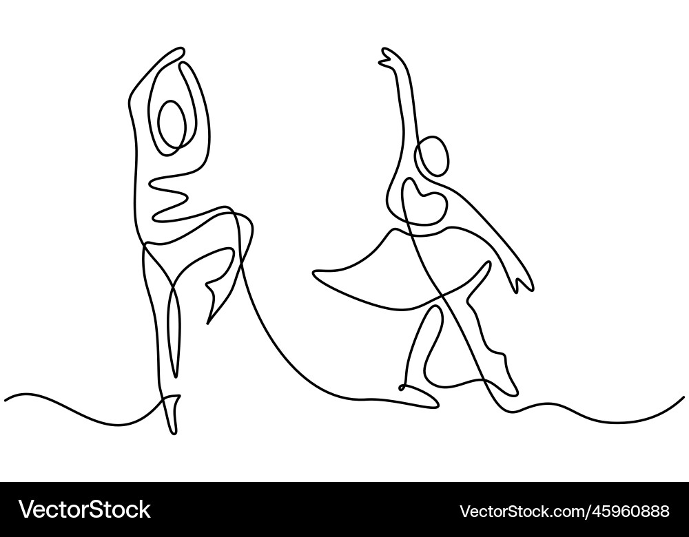 Continuous line drawing of loving couple woman Continuous line drawing of loving couple woman vector image