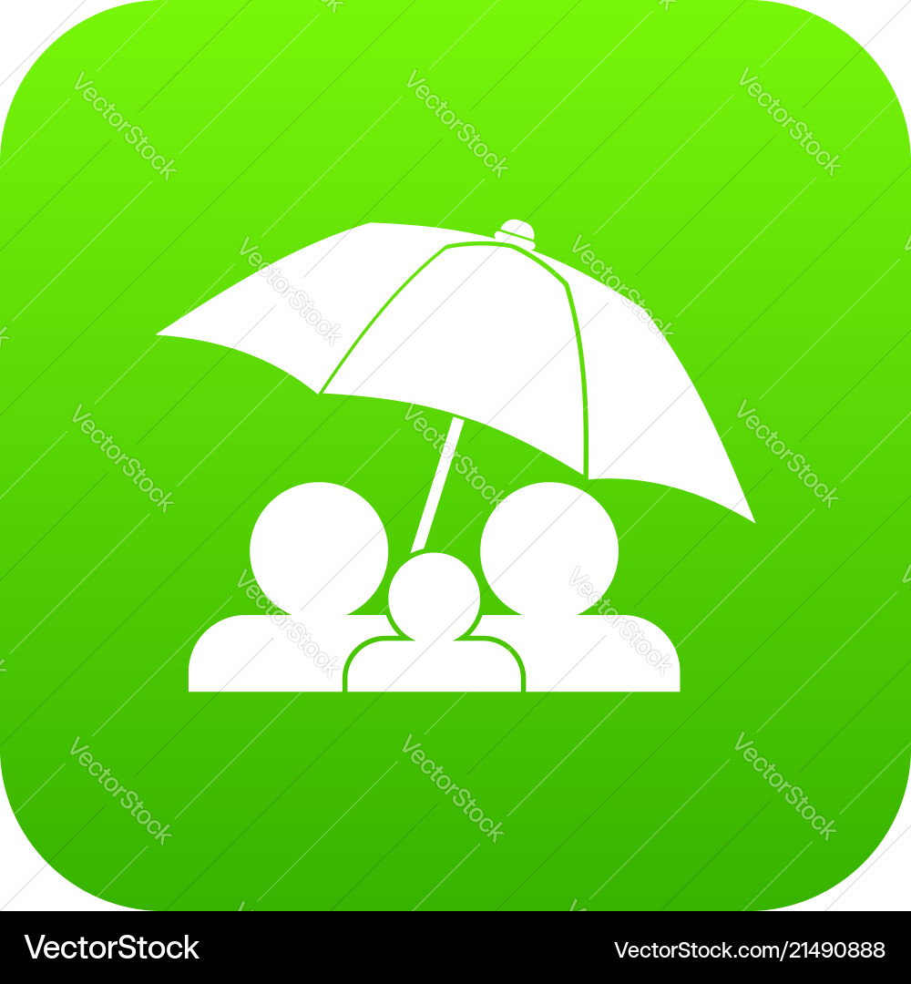 Familie unter Dach Symbol digital grün Familie unter Dach Symbol digital grün vektorbild