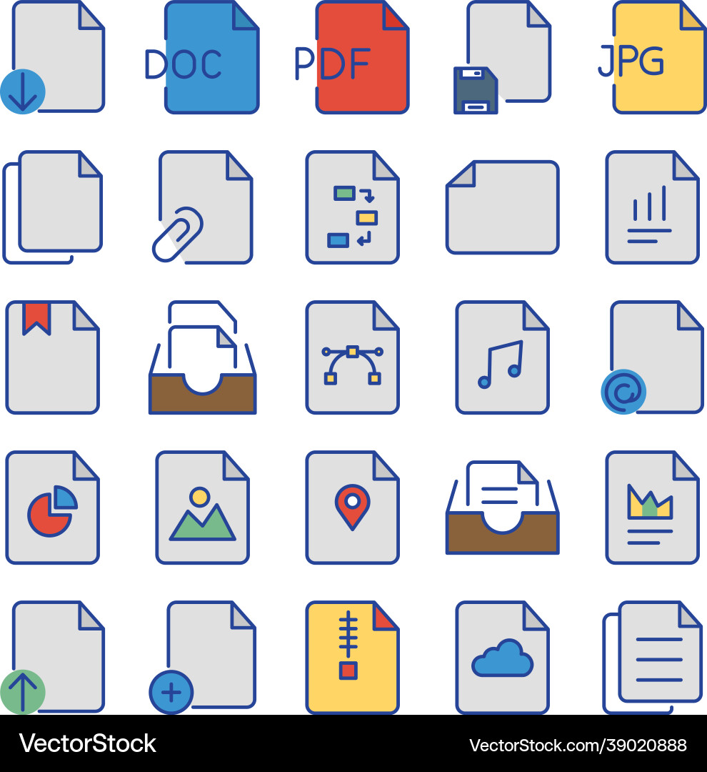 Files isolated icon which can easily modify Vector Image