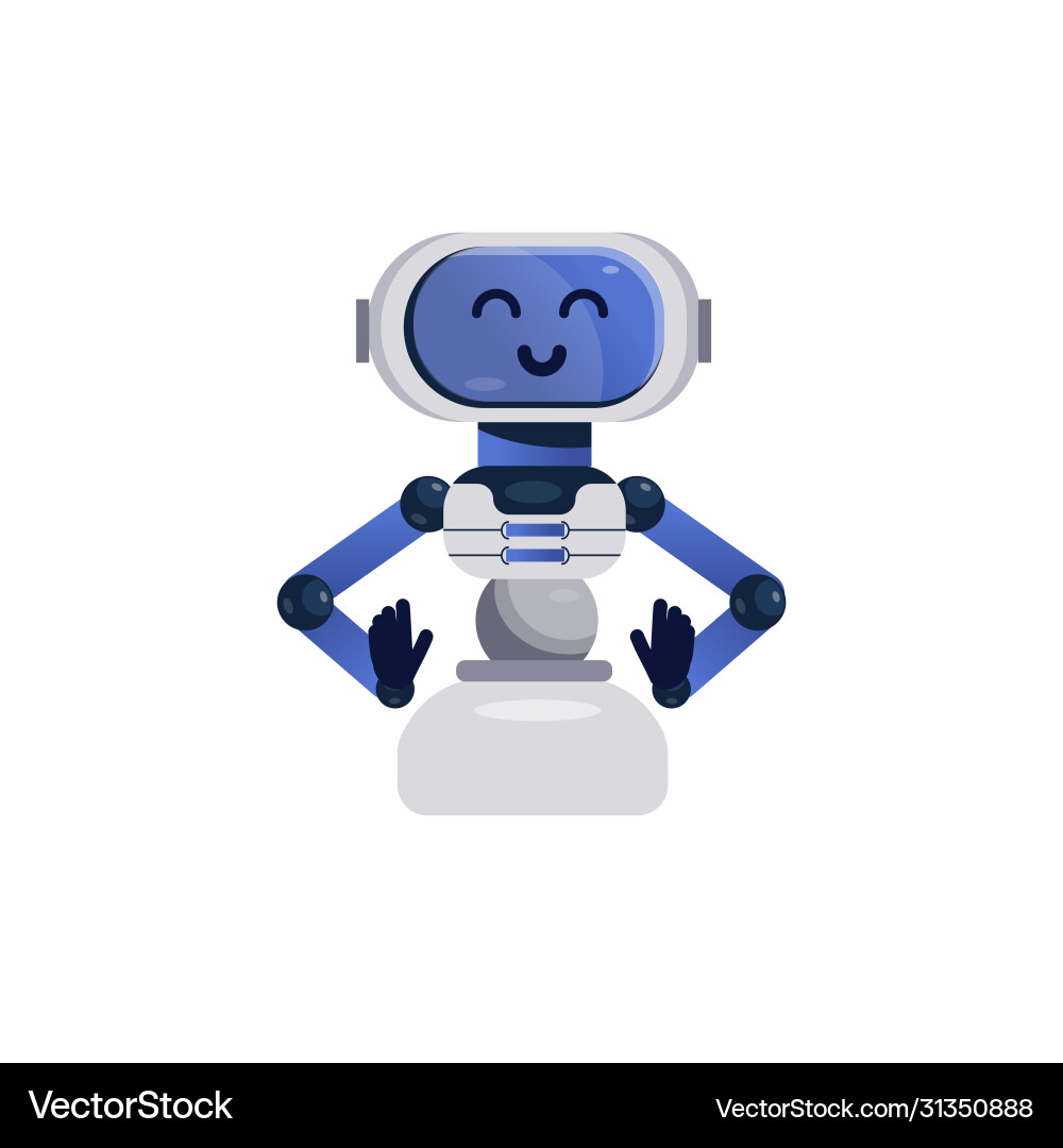 Friendly Robot Character vector image