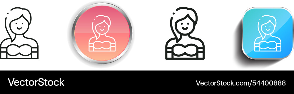 Genie icon thin linear regular and button style vector image