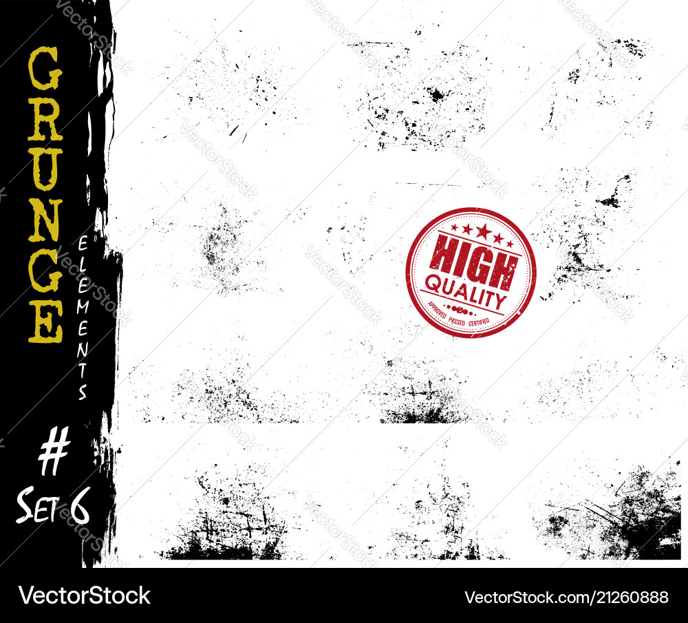Grunge Scratch Dust Texture Set Vector Image