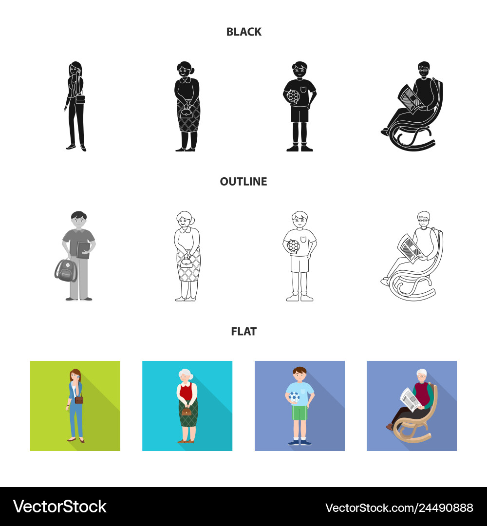 Isolated object of character and avatar icon Isolated object of character and avatar icon vector image