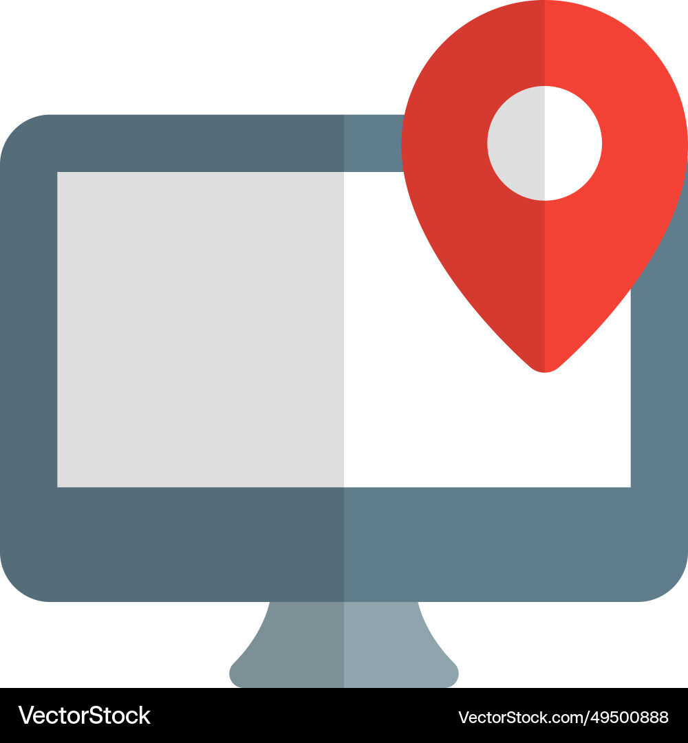 Pc equipped with gps technology Royalty Free Vector Image
