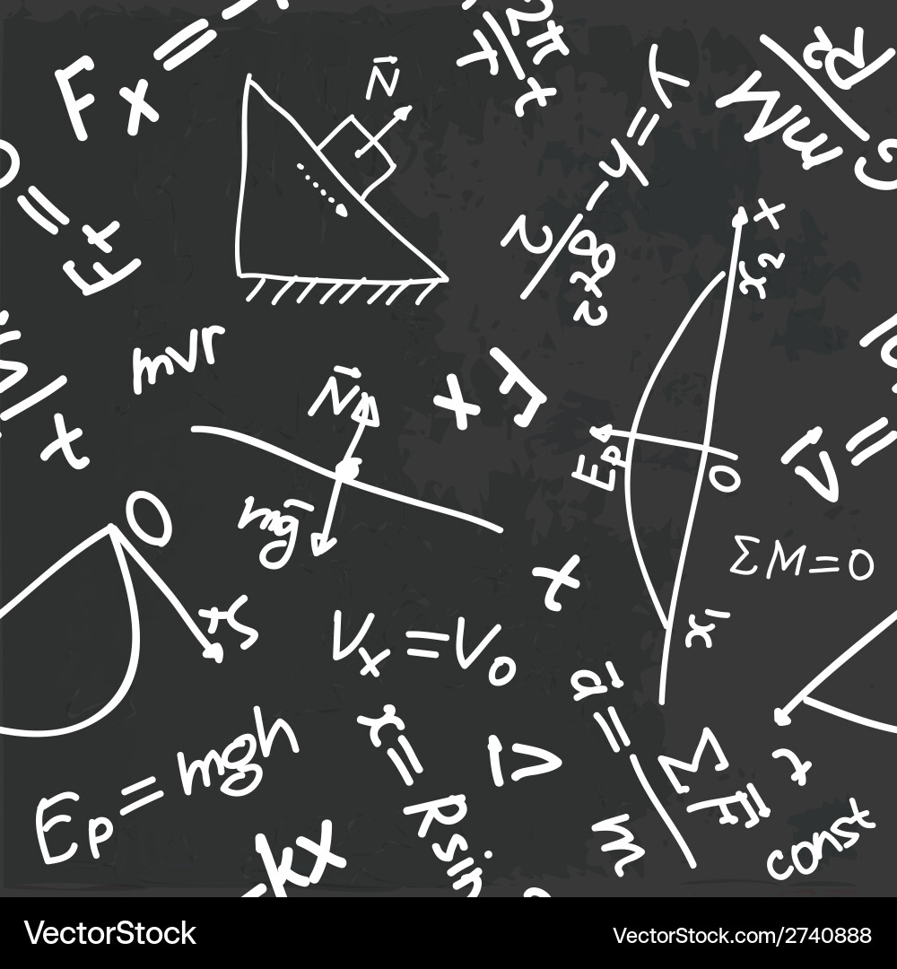 Physics Formulas Pattern vector image