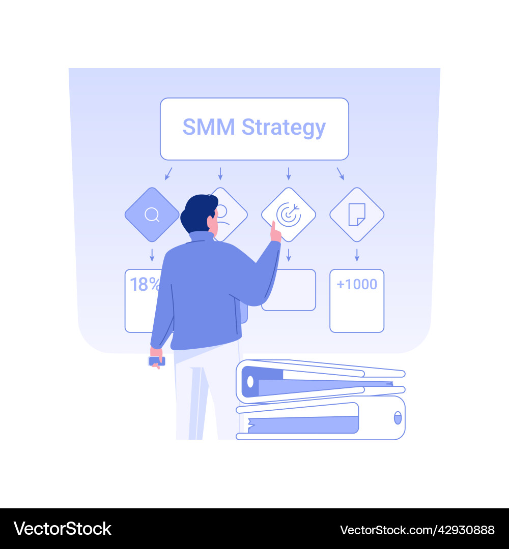 Smm strategy development isolated concept Smm strategy development isolated concept vector image