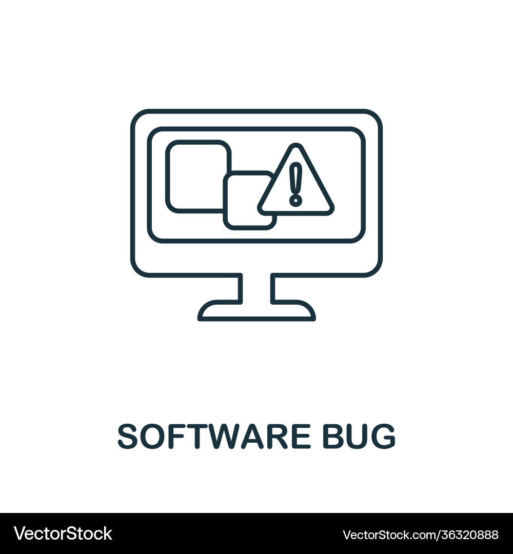 Software bug icon simple element from internet Software bug icon simple element from internet vector image