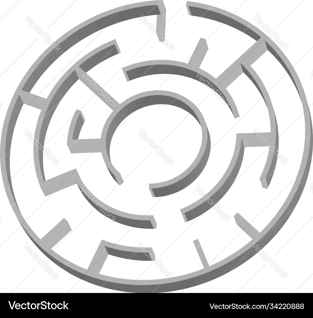 Solvable 3d maze labyrinth puzzle game Solvable 3d maze labyrinth puzzle game vector image