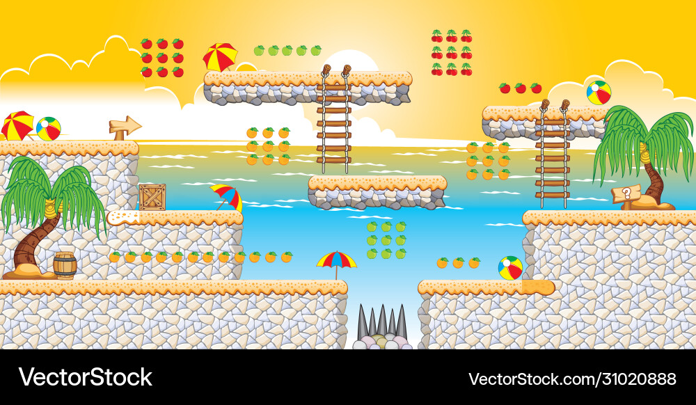 Tile set platform for game 7 Tile set platform for game 7 vector image