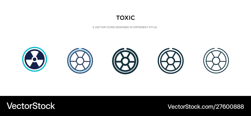 Toxic icon in different style two colored Toxic icon in different style two colored vector image