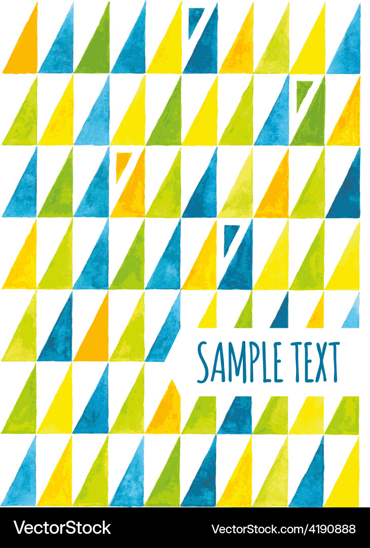 Watercolor Triangular Pattern vector image