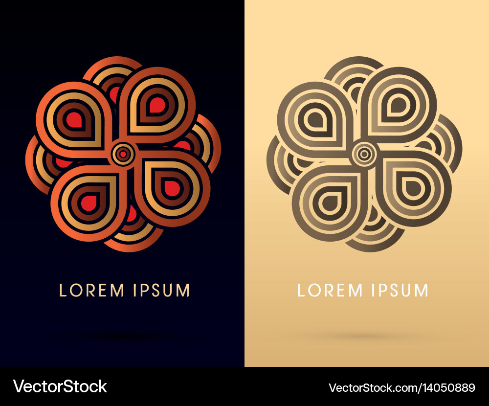 Abstract cycle curve Vector Image