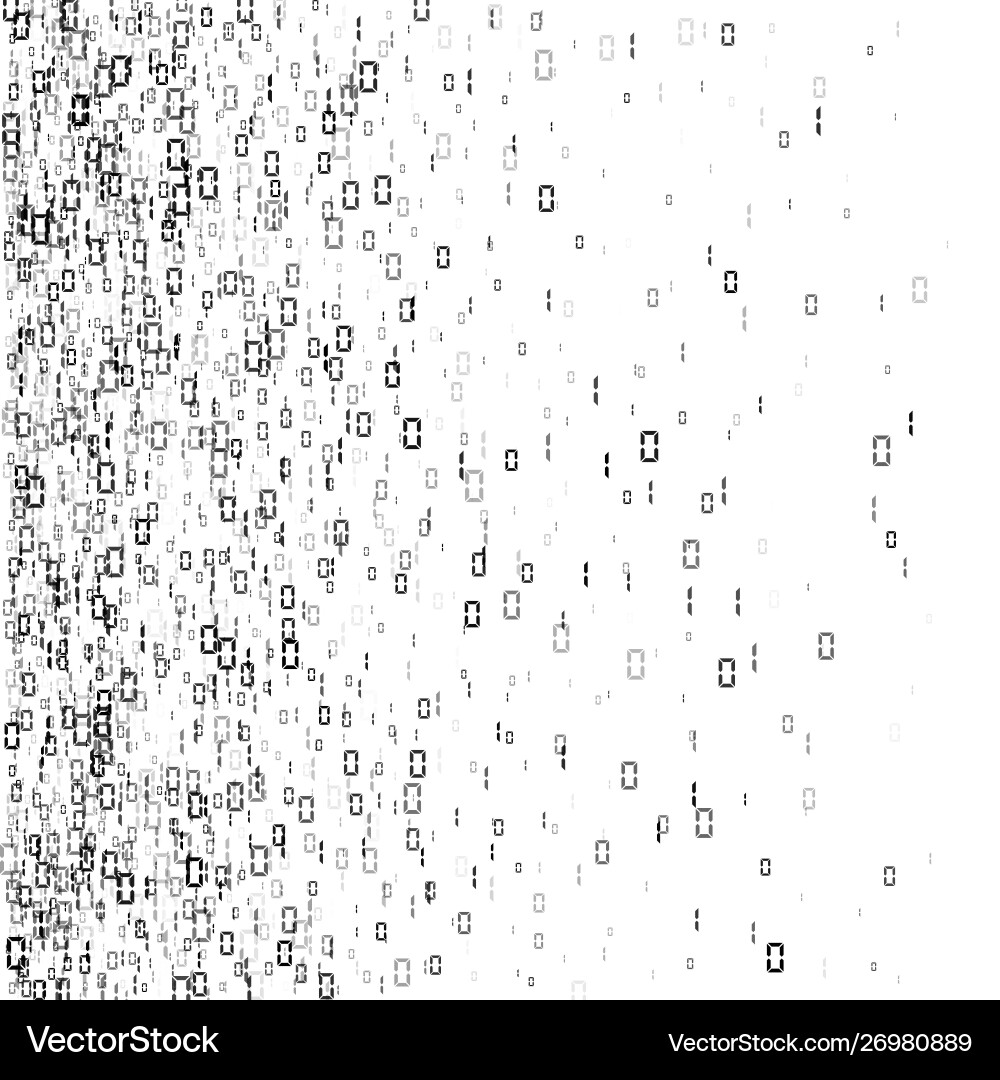Digital data stream encoding random binary Digital data stream encoding random binary Vector Image
