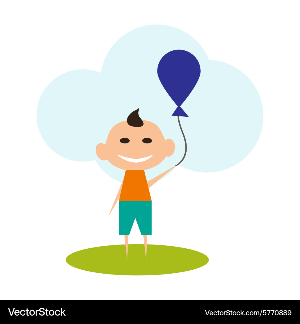 Flat with shadow icon and mobile application child vector image