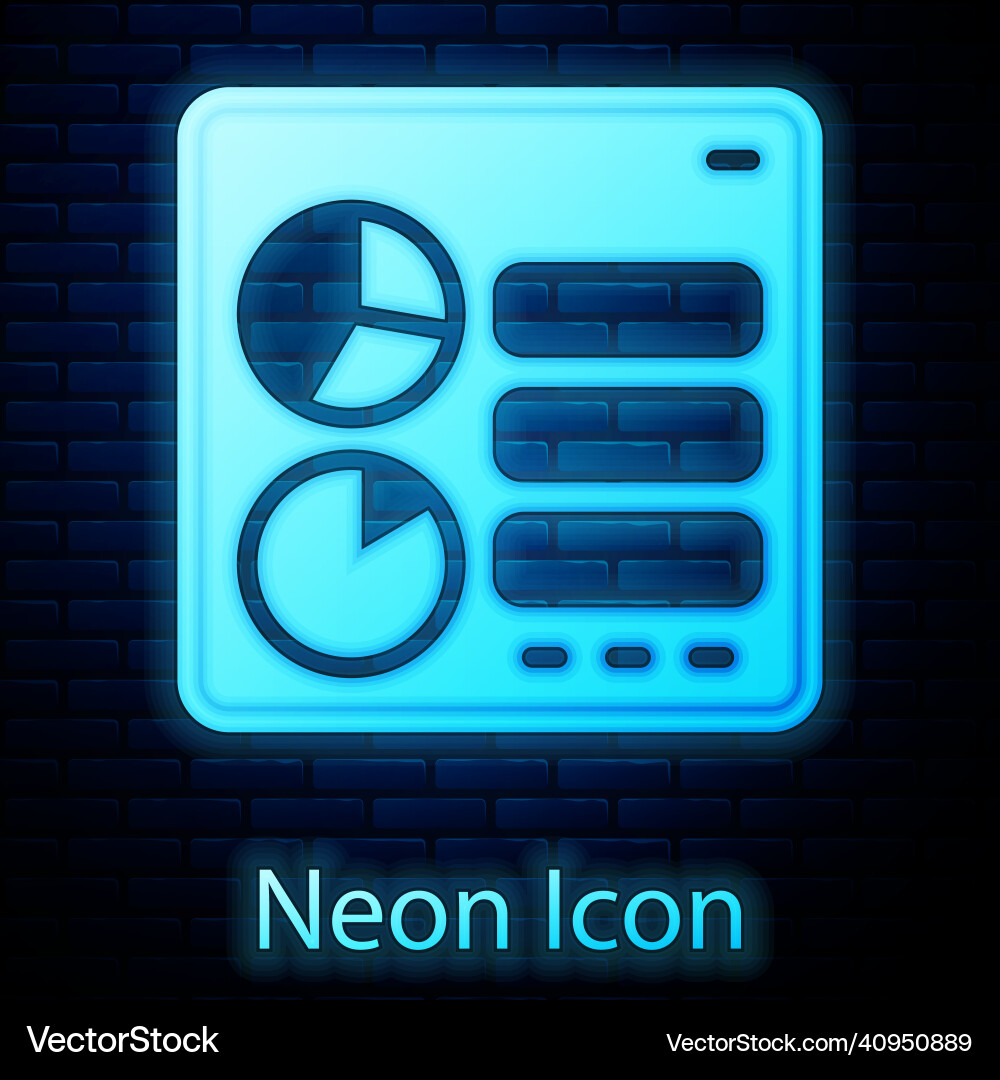 Glowing neon computer api interface icon isolated Glowing neon computer api interface icon isolated vector image