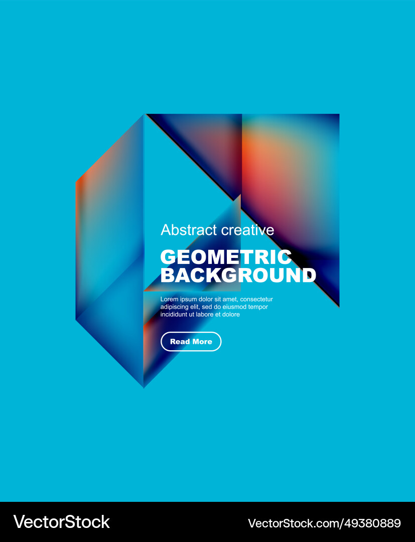 Gradient triangles abstract background vector image