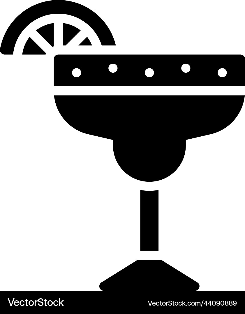 Margarita Cocktail-Ikone alkoholisches Getränk Vektorbild