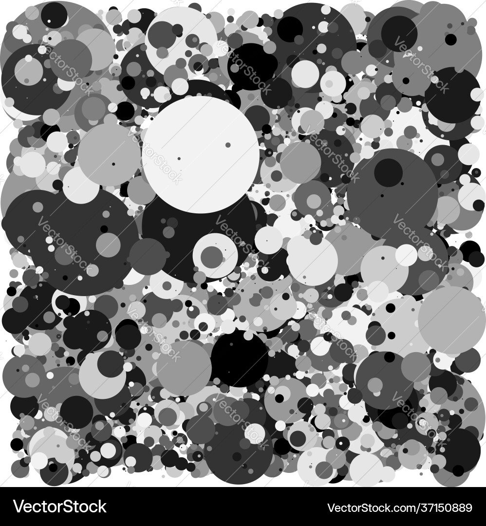Overlapping dense random dots circles dotted Overlapping dense random dots circles dotted vector image