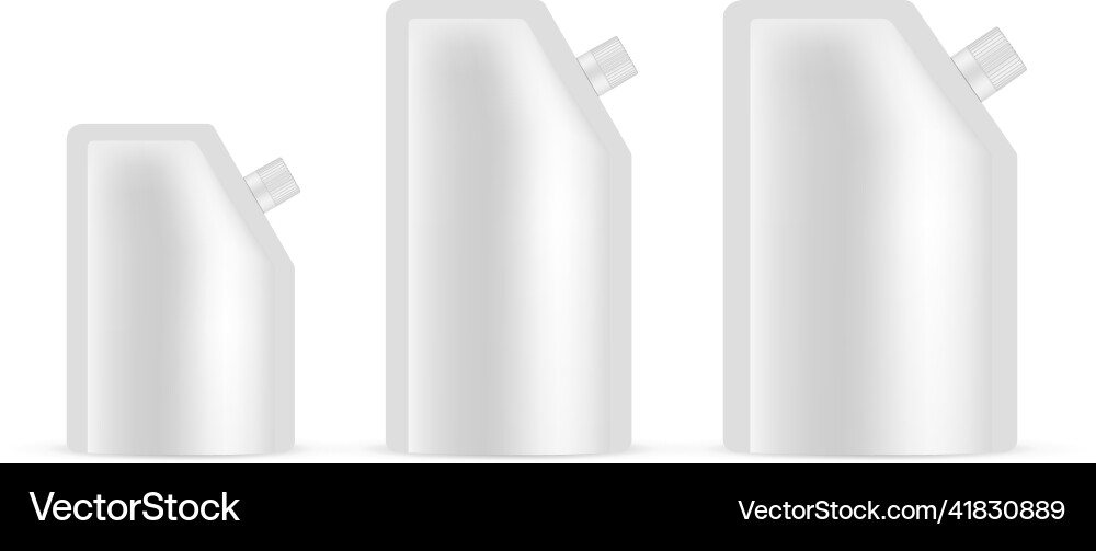 Plastikbeutel Mockup mit Schraubkappe verschiedene Größen Plastikbeutel Mockup mit Schraubkappe verschiedene Größen vektorbild