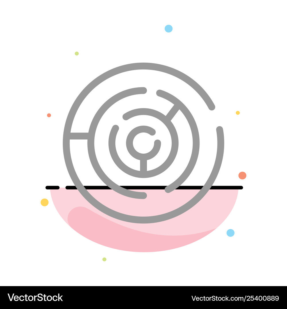 Puzzle arrow strategy target point abstract flat Vector Image