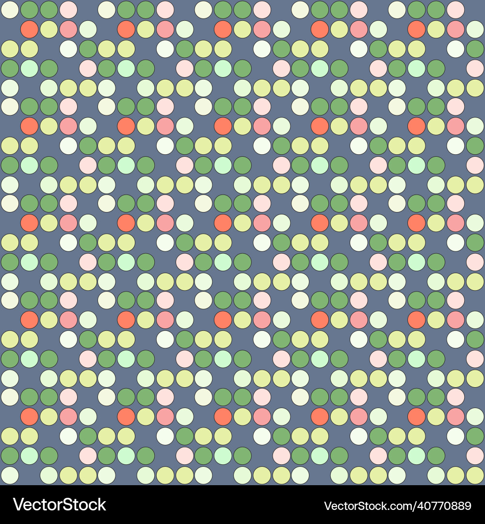 Seamless pattern of multicolored circles dots Vector Image
