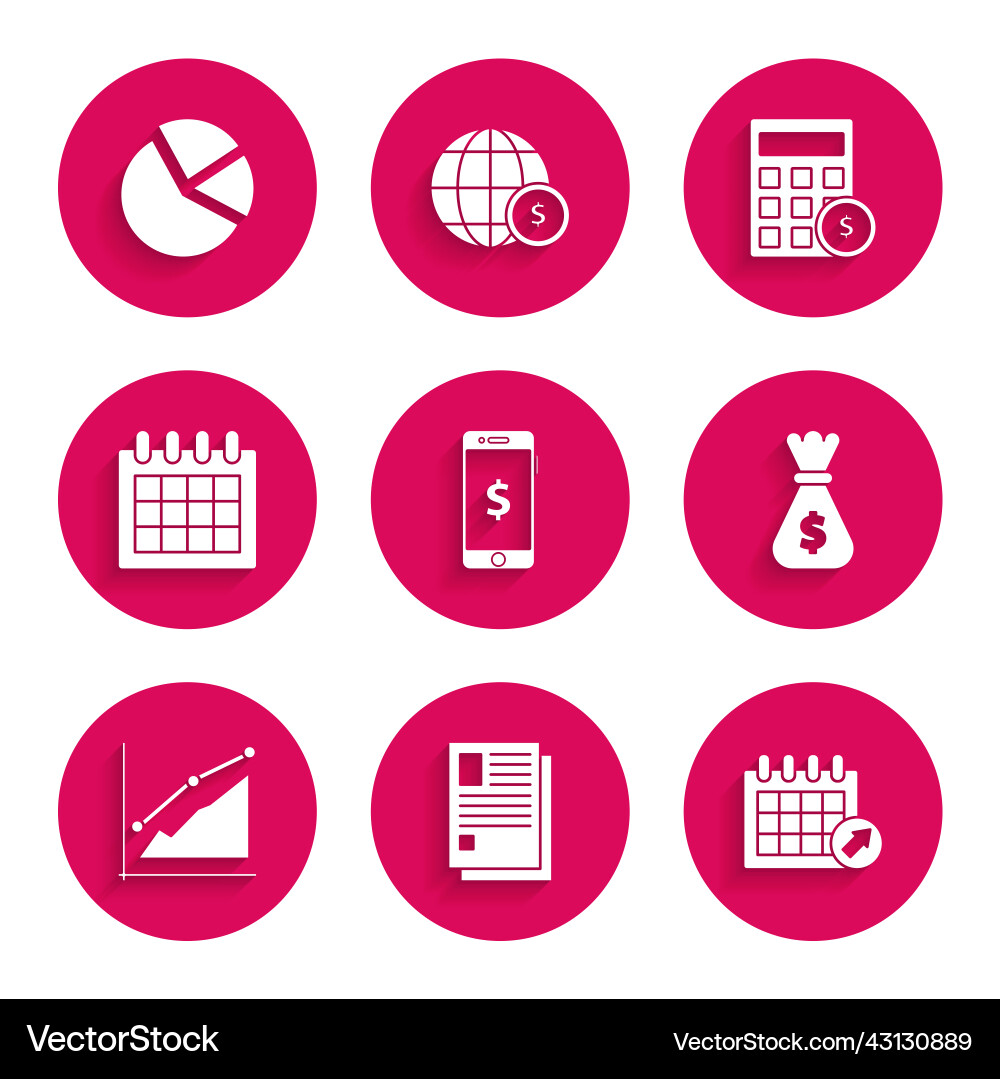 Set smartphone with dollar symbol file document Vector Image