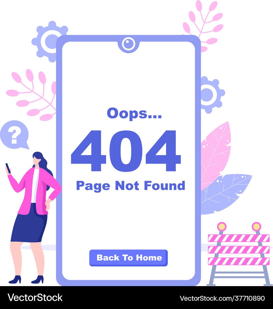 404 error and page not found lost connect 404 error and page not found lost connect vector image