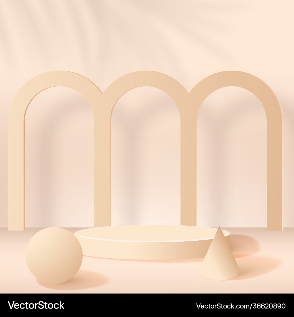 Abstract background with cream color geometric 3d Abstract background with cream color geometric 3d vector image
