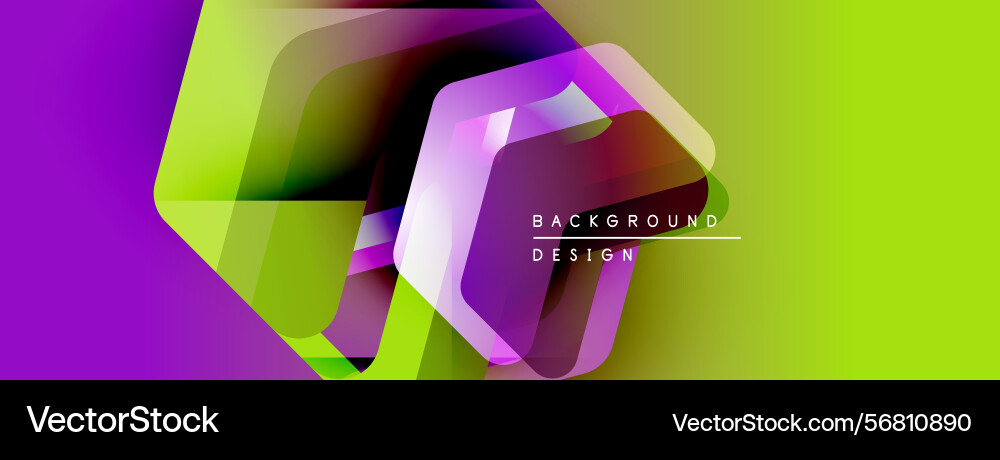 Abstract geometric shapes overlap creating vector image